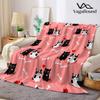 Puppy Love Flannel Blanket Warm Soft Halloween Christmas Decorative Couch Warm Cozy All-Season Gift