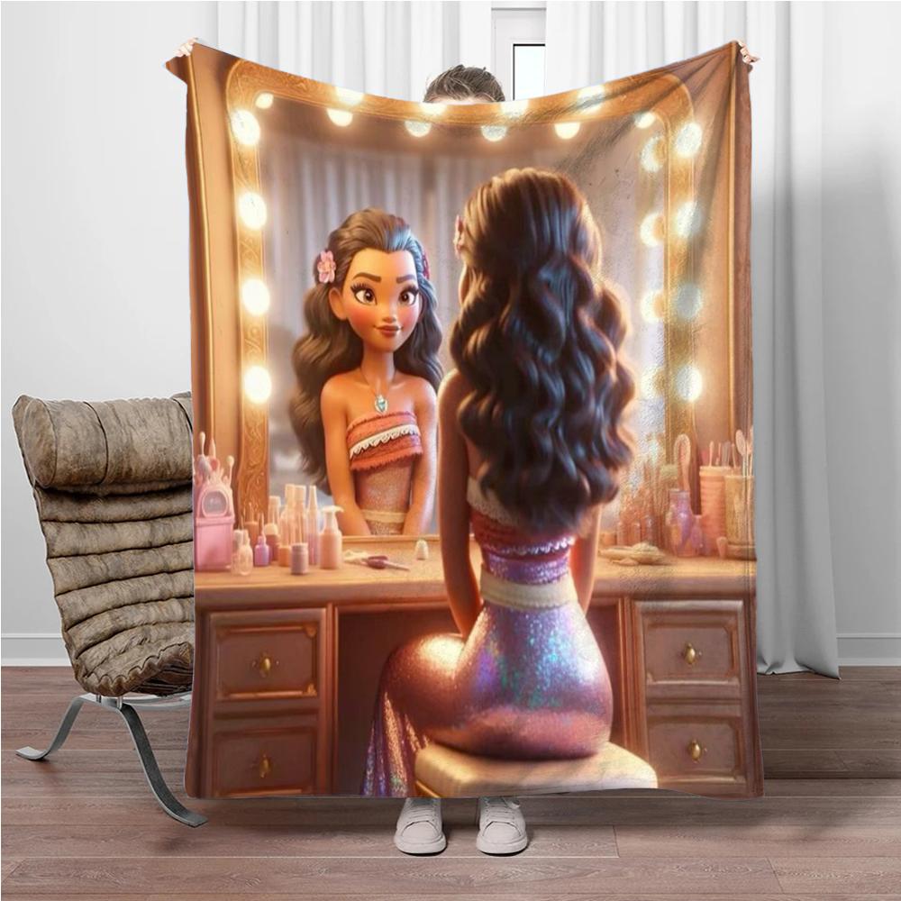Disney Cartoon Moana Room Warming Decorative Flannel Thin Blanket.Office,Chair,for Sofa,Living room,Travel Picnic Blanket Gifts