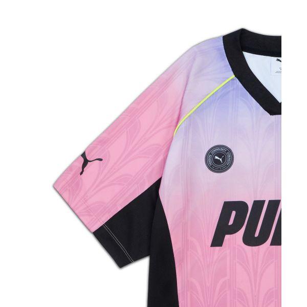 Puma Logo Color Block V-Neck Short Sleeve Soccer Shirt Unisex tops 950412-04