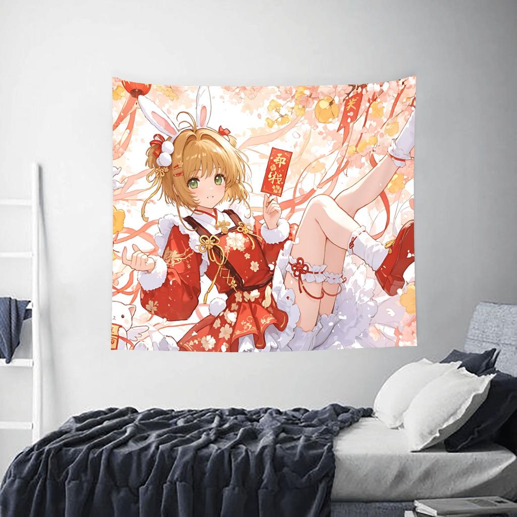 Anime Cardcaptor Sakura Cutecore Tapestry Wall Hanging Blanket Tapestry Home Decor Items Wall Decorations