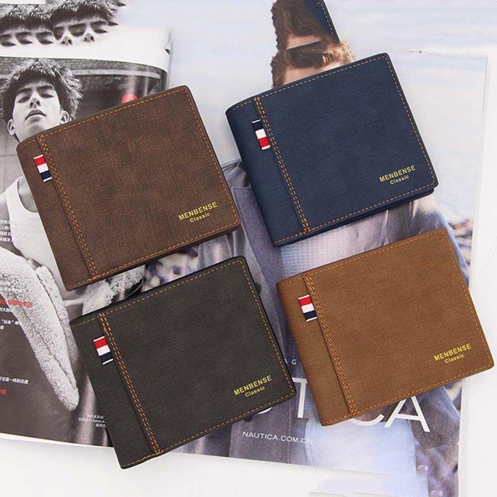Card Clip Multi Card Pockets Money clip Male Wallet Coin Purse Short Money Bag Business Card Holder