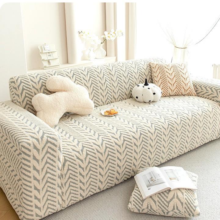

New Soft Cotton Velvet Sofa Cover for Autumn and Winter All Inclusive Universal Set Thickened One Piece Anti Cat Scratch Sofa Cover Cloth 90-140cm