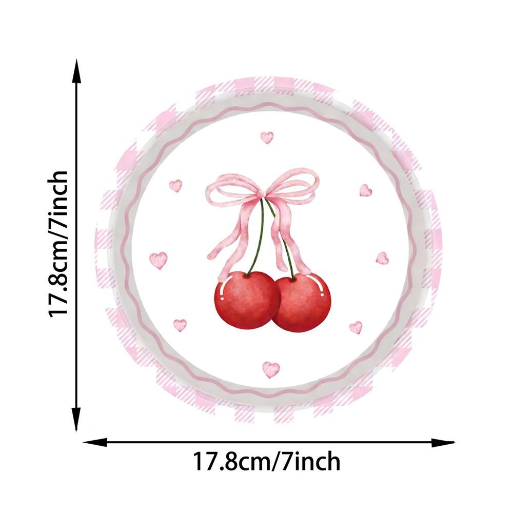 10pcs 7Inch Size Disposable Tableware Pink Color Birthday Party Decor Birthday Party