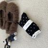 Ji'Ao Velvet Socks Warm Heat Storage Thickened Home Socks Cute Polka Dot Medium Tube Socks Fluffy Socks