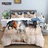 Horse Comforter Cover Set For Kids Toddler Farm Animal Pattern Bedding Set Boys Girls 3 Piece Farmhouse Cowboy Duvet Cover Set