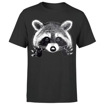 Little Raccoon Buddy Mens T Shirt Funny Graphic Animal Lovers Unisex P1 OR A