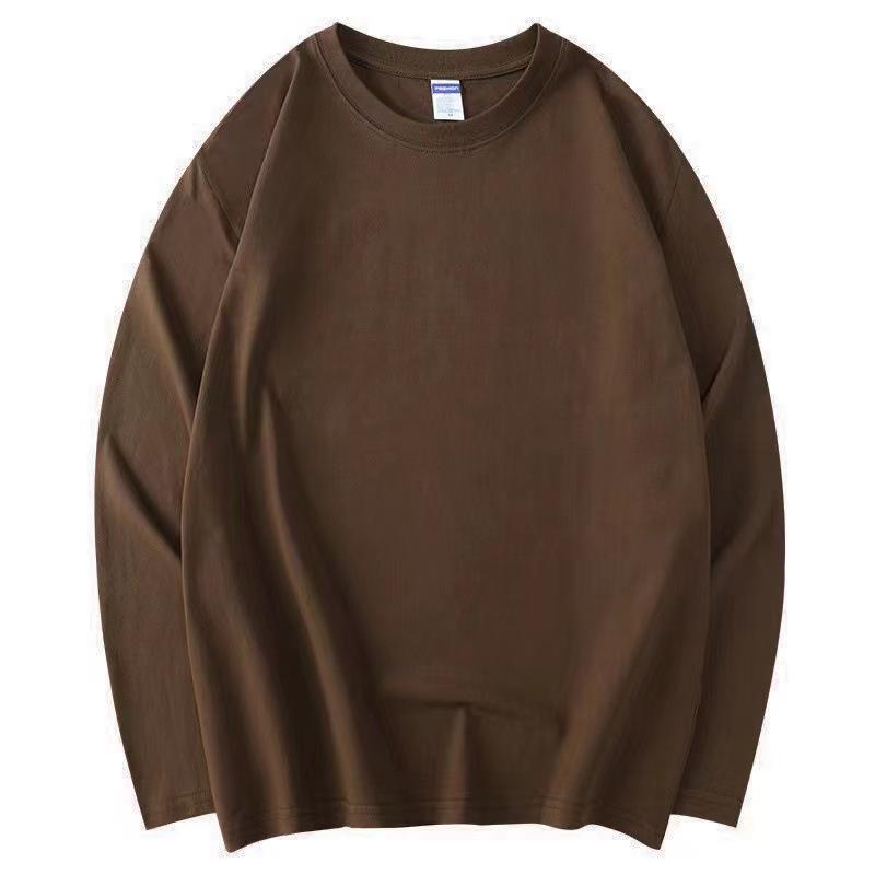 Summer Autumn Longsleeve Loose Causal Unisex Tops Cotton T-shirts Solid Multi Colors Long Sleeve Street Tees