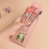 Beginners Makeup Brushes Set - Soft Fluffy Brushes For Face & Eye With PU Bag Ideal For Makeup Artists Golden Flower Pattern