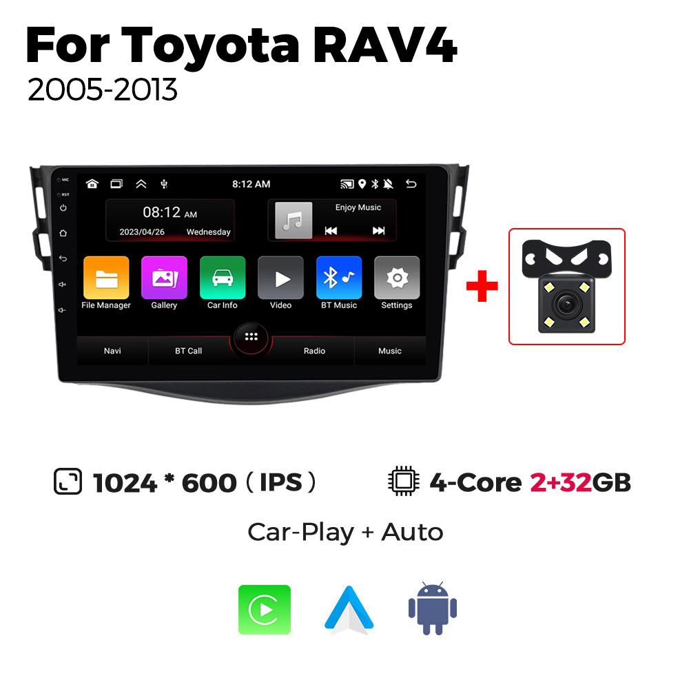 Navifly 2din Radio Auto Android Player Multimedia Video Navigație GPS Pentru Toyota RAV4 Rav 4 2005-2013 Carplay Stereo Unitate Principală
