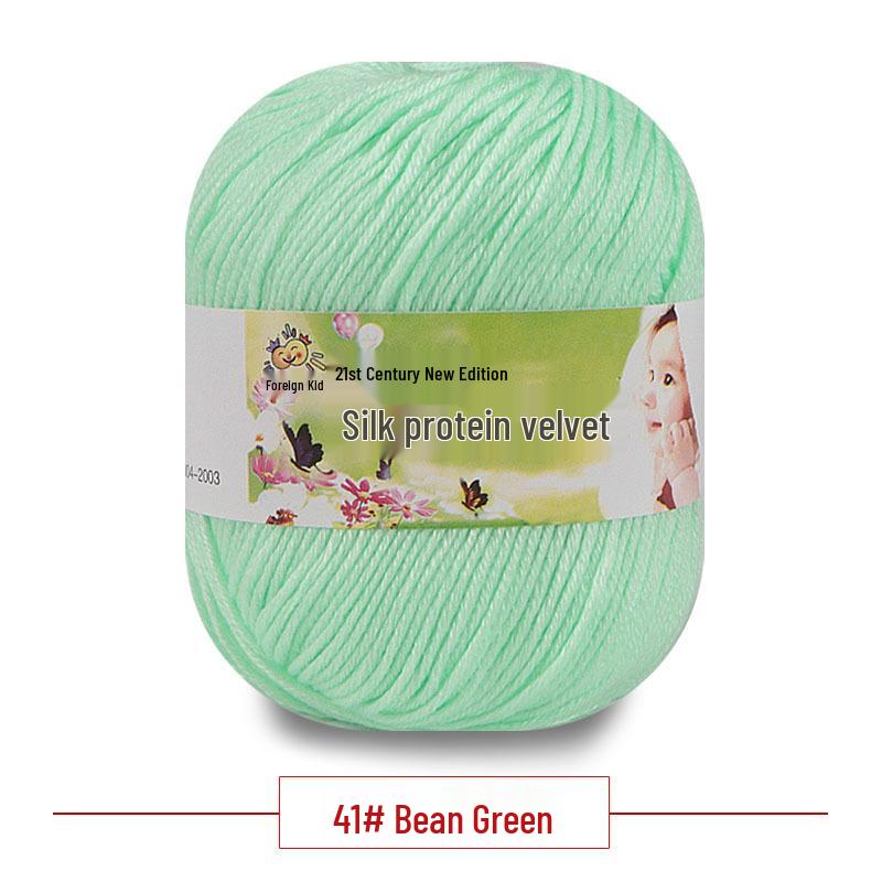 Silk Protein Baby Milk Cotton Yarn for Infant Sweaters, Hats, Shoes, Doll Crochet, and DIY Knitting Projects