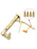5 Pcs Grease Gun Nozzle Tip Copper-plated Gun Nozzle Universal Steel Nozzle Flat Head Nozzle Pneumatic Oil Grease Head