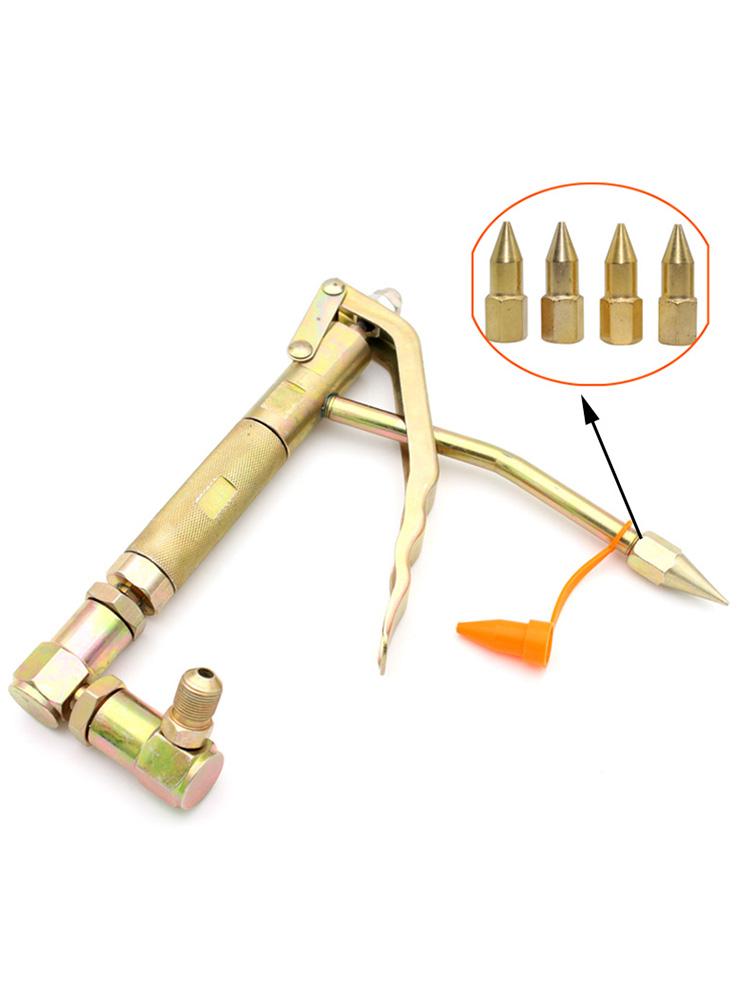 5 Pcs Grease Gun Nozzle Tip Copper-plated Gun Nozzle Universal Steel Nozzle Flat Head Nozzle Pneumatic Oil Grease Head