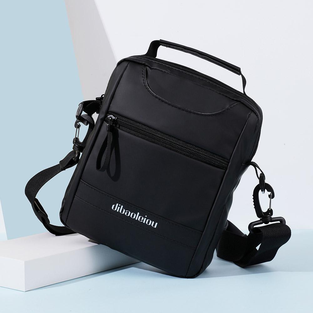 Men'S Oxford Cloth Messenger Bag, Vertical Fashion Multifunctional Single Shoulder Bag , Casual Travel Handle Waist Bag