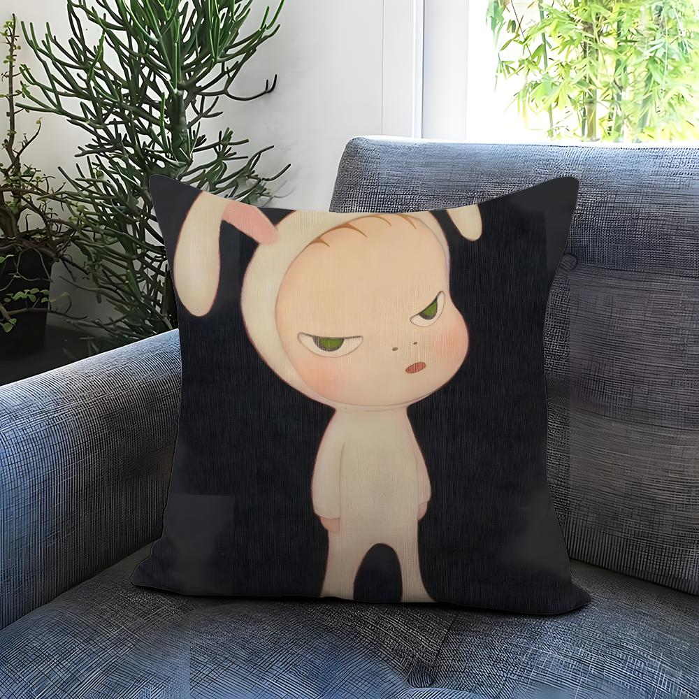 POPULAR Y-YYoshitomoo Naraa Cushion Cover Comfortable Reversible Pillow Cover Ideal for Car Sofa Bedroom & Beyond