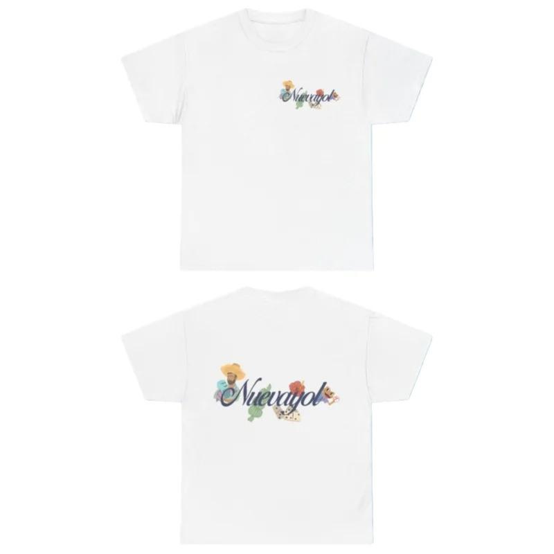 Fashion Hip Hop Clothes Zanger Bad Bunny DTMF Wereldtournee Merchandise Puur Katoenen T-shirt Voor Mannen En Vrouwen Zomer Mode Casual Korte Mouwen Shirt L