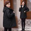 Mom's winter down cotton-padded clothes are fattened and enlarged, and the new foreign-style middle-aged and elderly coats are women's autumn and wint