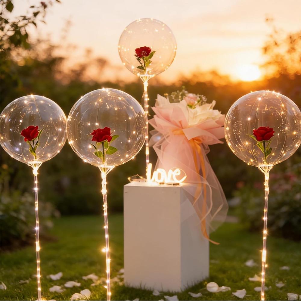 10Pcs Clear Bubble Bobo Balloons For Stuffing, Party Decorations, Photo Shoot