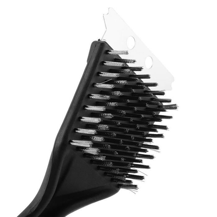 Brosse de barbecue - Acier inoxydable - Plastique - Noir