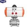 FGO 304 Stainless Steel Pneumatic Ball Valve, Internal Thread, PTFE Seal