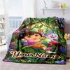 Dora Explorer Customize Your Name Blanket Lightweight Customizable Blanket Soft Warm Cozy for Picnics Home Decor Seaside Office Ideal for All Seasons