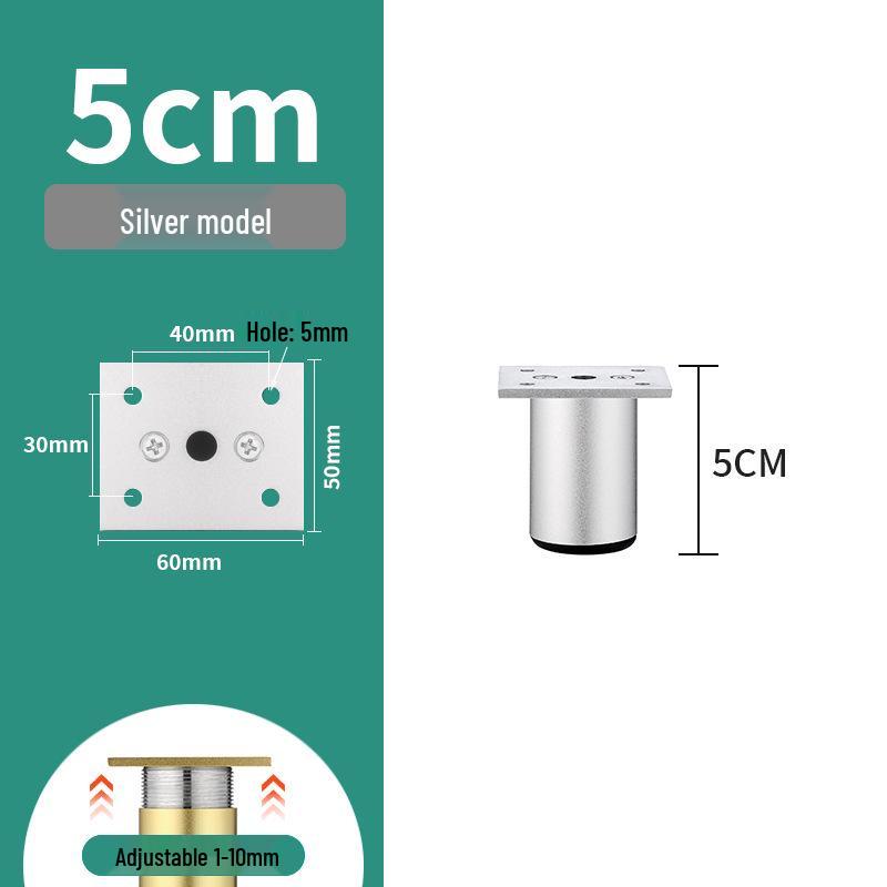 Adjustable Aluminum Alloy Cabinet & Furniture Support Legs