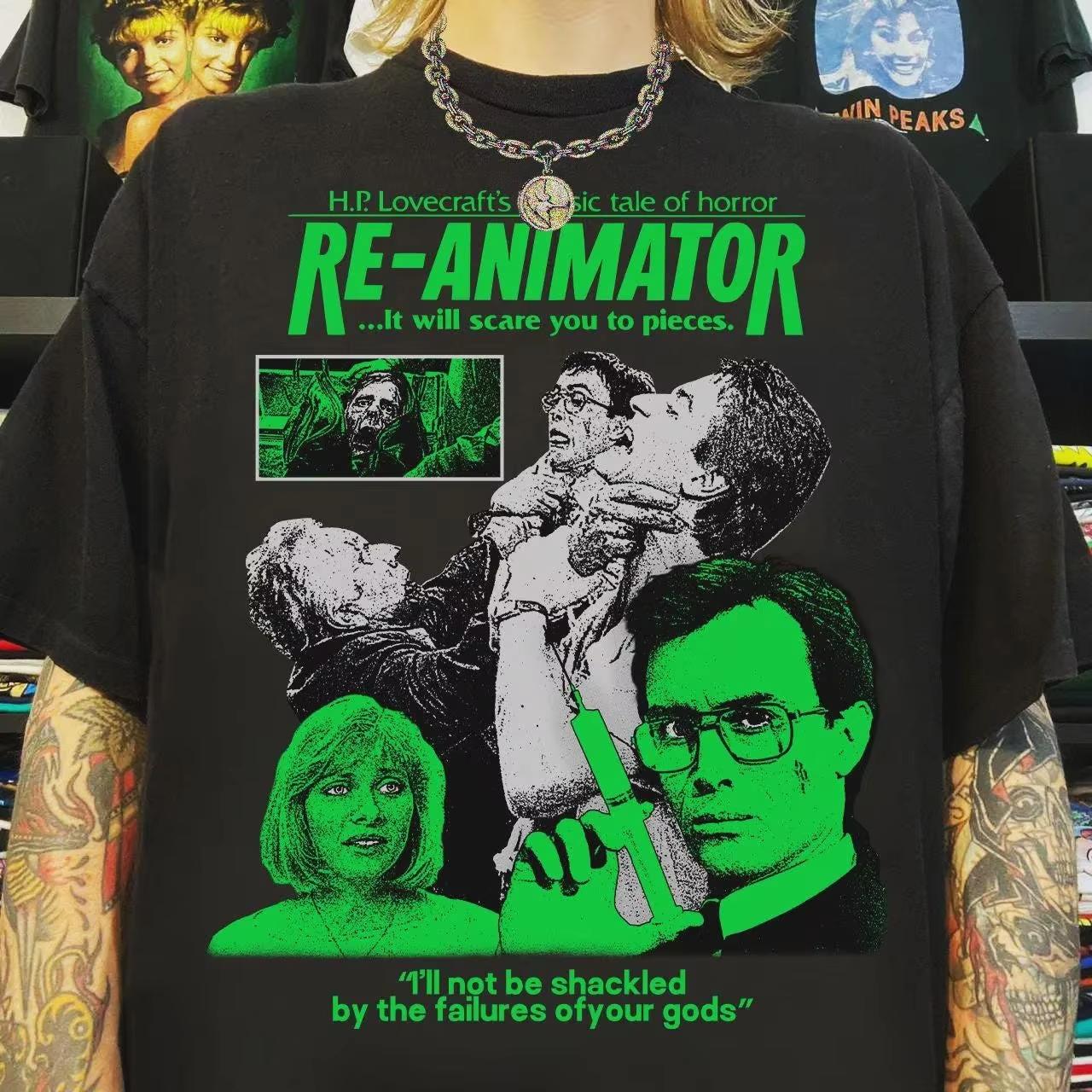Reanimator 1985 Shirt 80s Horror Shirt Retro Movie Shirt Vintage Movie Lover Shirt Reanimator Tshirt Vintage Horror Shirt XL