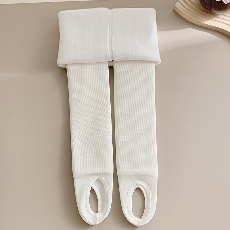 Girls' Winter Fleece Tights: Warm Footed Baby Bodysuit and Thick Children's Leggings