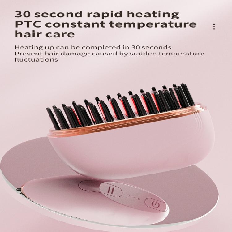 Not Scalding Hair Straightener Brush with 3 Temp Option 30 Second Quick Styling Battery Operated for Daily Use Gift