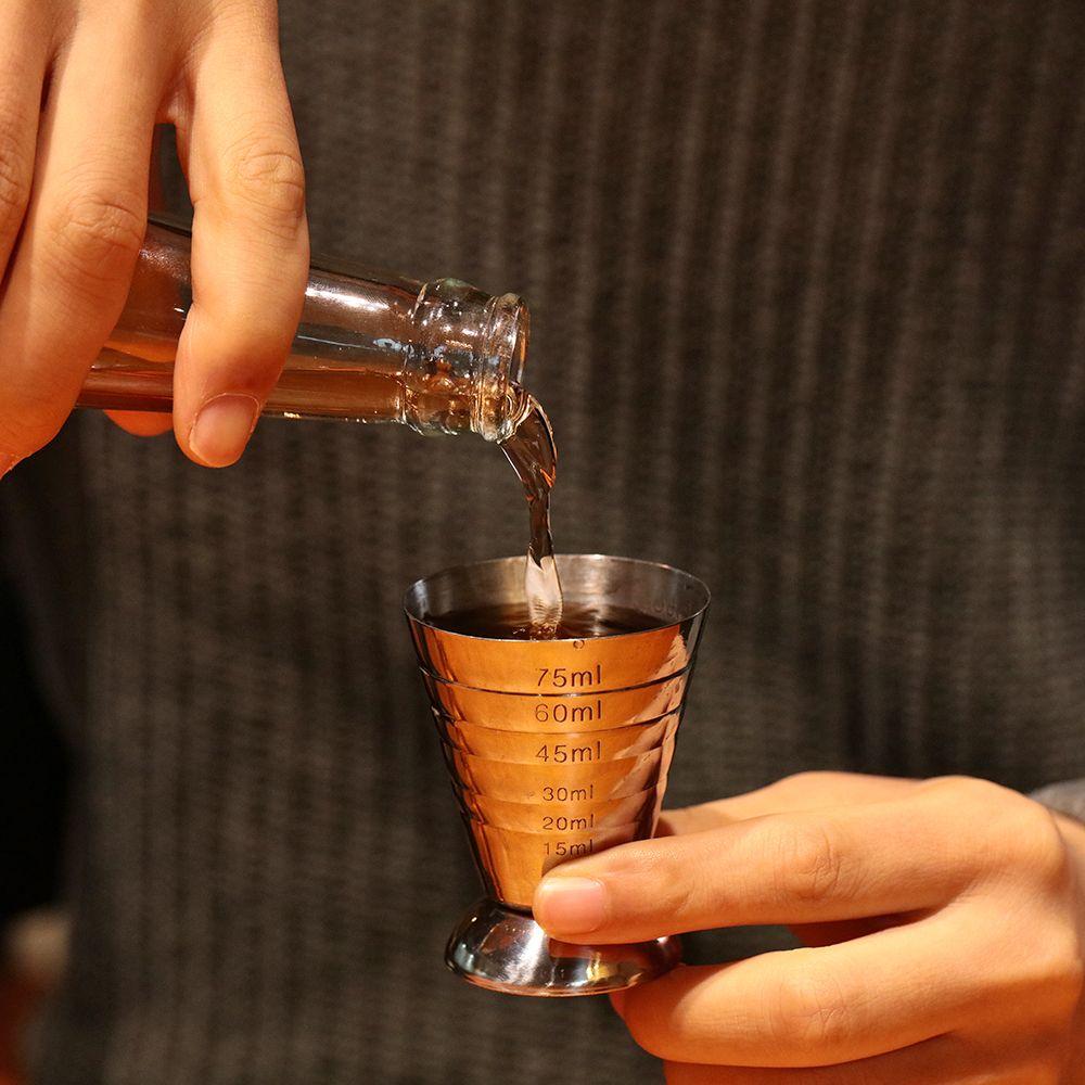 75ML nerezové koktejlové nástroje měřicí nástroj odměrka jigger nápojový šejkr míchací sklenice