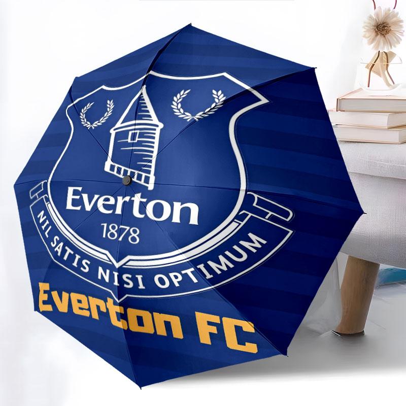 Everton FC Pattern, Automatic Folding Umbrella, Portable and Foldable Design, 8 Ribs, a Christmas or Birthday Gift.