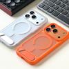 Fold Bracket Matte for Magsafe Case for 17 16 15 14 13 12 Pro Max Magnetic Stand Holder PC Cover for Air 16 Plus