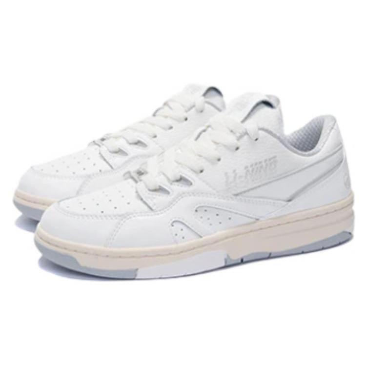 New LiNing Deluxe Low Wear Resistant And Lightweight Low Top Skateboard Shoes Women's Ecru AZGS046-1