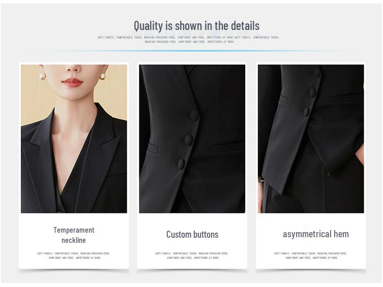 Wysokiej klasy jesienno-zimowy profesjonalny garnitur smart dla kobiet na podróże służbowe i wydarzenia formalne