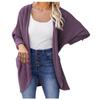 Women's Solid Color Comfortable Home Cardigan Long Shirt Shawl Jacket