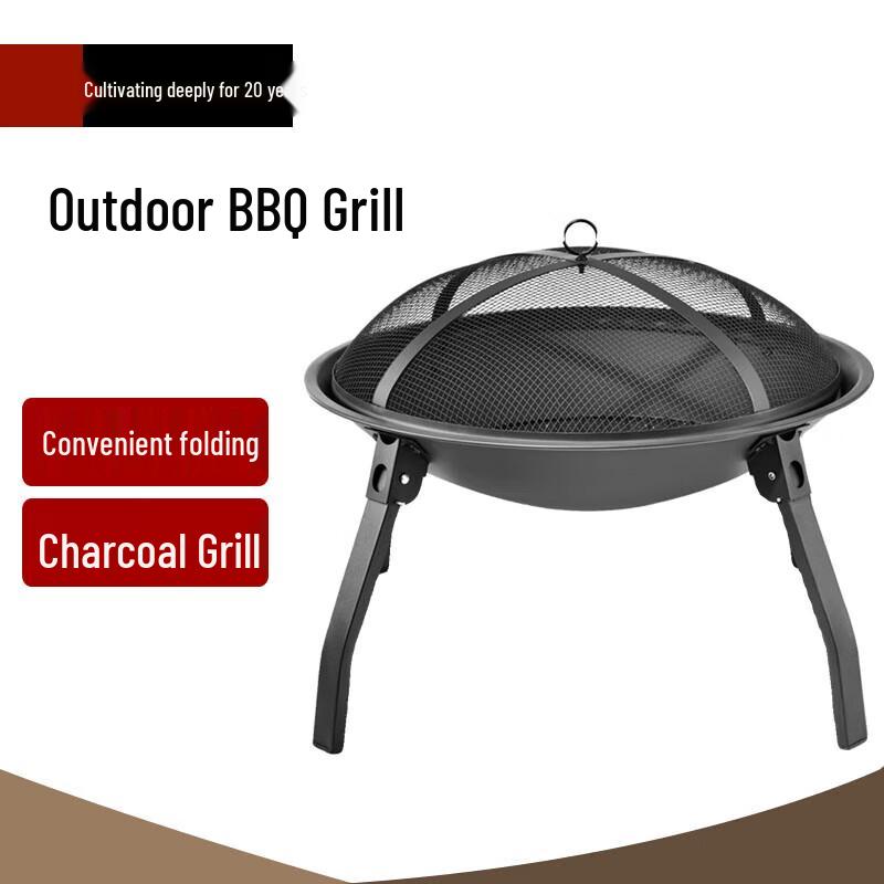 Outdoor Charcoal Grill & Tea Stove with Table
