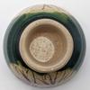 Utsuwa Roan Seto Ware Rokubei Rice Bowl with High Base, Approximately 12cm, Oribe Style, Chrysanthemum Pattern, Made In Japan, Green, 007-0006