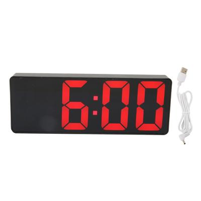 Sveglia Digitale Orologio Elettronico da Tavolo con Display Temperatura Controllo Vocale Rettangolare LED
