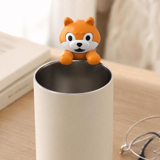 Coffee Cup Fan 2Pcs Puppy Cat Clip-on Fan, Portable Cooling for Bowl Hot Food, Saliva Isolation Hands Free Mini Table with Adjustable Clamp, Cute Desk