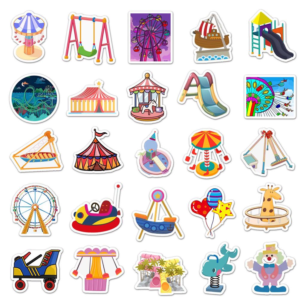 50 Wasserdichte Graffiti-Sticker für Freizeitparks, Gepäck, Skateboards, Roller, Computer, Tablets und Cartoon-Dekorationen