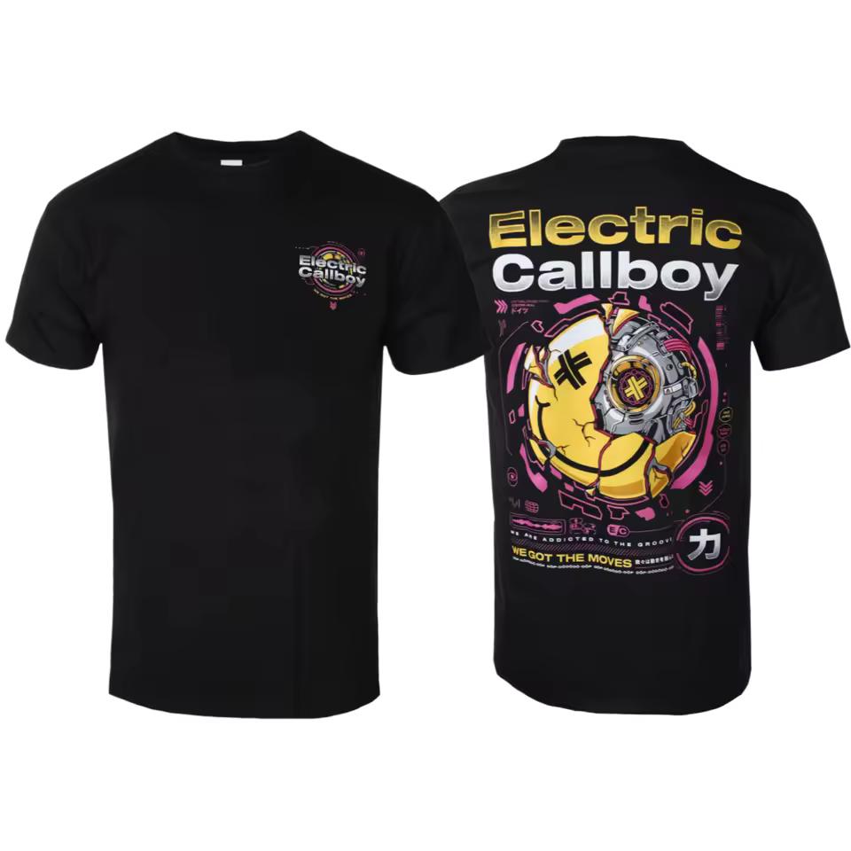 Electric Callboy - Moves Tech Smile Art Pattern Electronicore Band T-shirt Casual Trend Style Cotton T-shirt for Men and Women