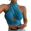 Sexy Crisscross Halter Sleeveless Backless Bodycon Tank Top for Women