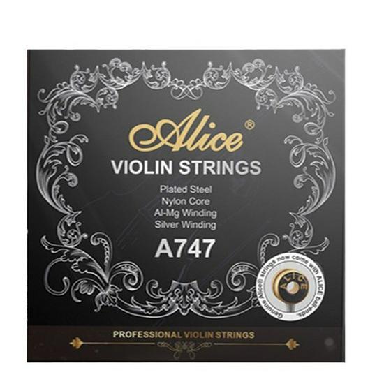Alice Professional Exam Violin Strings A747: Nylon Strings with G String Pure Silver Wound & Extra E1 String