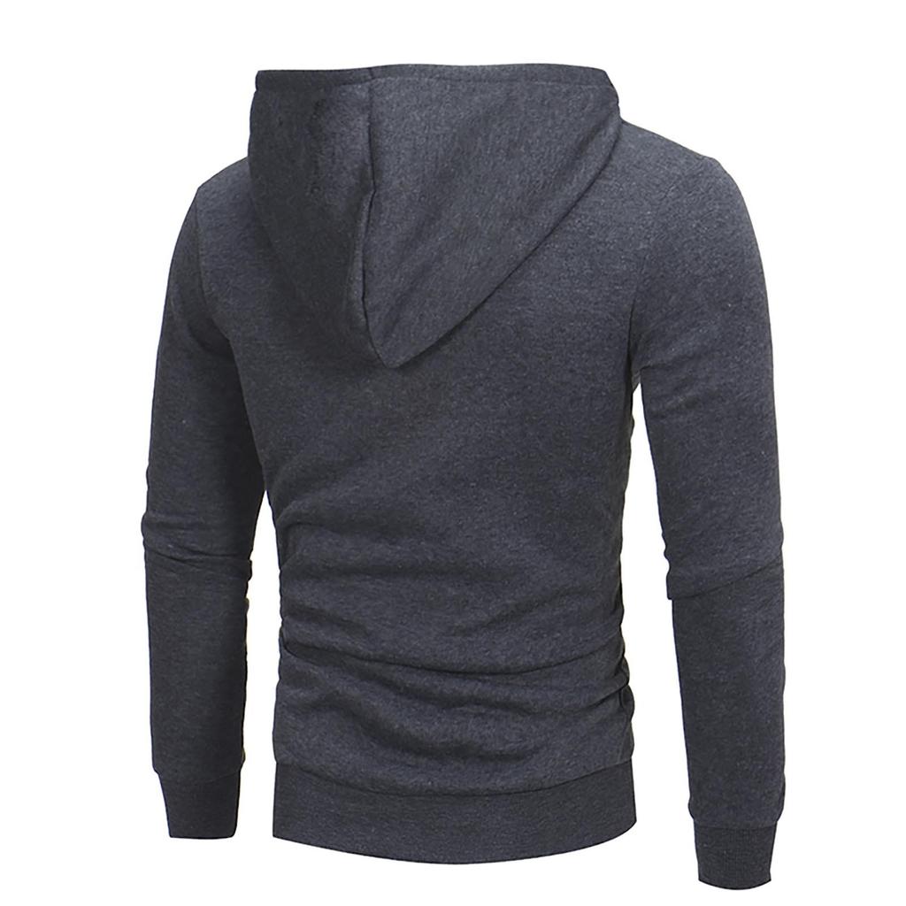 Inclined Zipper Sweater Sports Casual Men's Hooded Long Sleeve Cardigan Coat