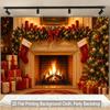 1Pcs Cozy Fireplace String Light Decoration Background Bedroom Backdrop Decorations For Photo Studio Photo Booth Christmas Party