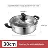 Double Flavor 304 Stainless Steel Hot Pot with Handles - Large Capacity for Clear Soup & Spicy Pot, Induction Cooker Compatible