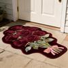 Girly Style Carpets for Living Room Flowers Bedroom Decor Carpet Fluffy Soft Irregular Bedside Rug Home Thicken Plush Floor Mat