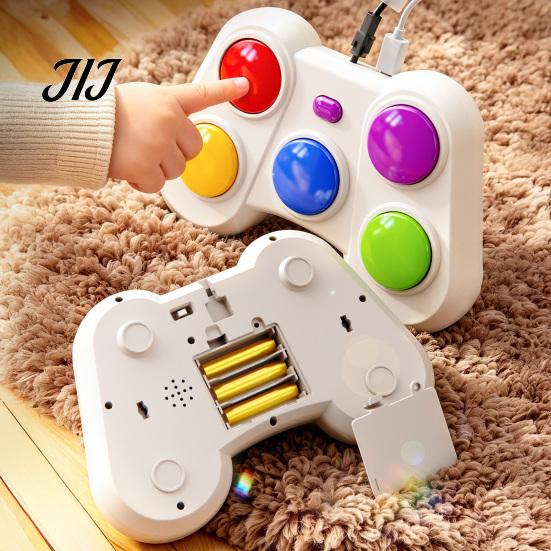 Sensory Fidget Toys for Concentration Fast Push Rhythm Game Machine with Light Strip, Color Learning & Educational Hand-Eye Coordination Training,