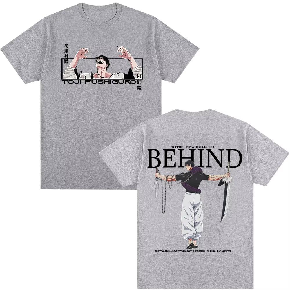 Anime Jujutsu Kaisen Fushiguro Toji Bedrucktes T-Shirt Herren Damen Kleidung Mode Hip Hop Übergroße T-Shirts Baumwolle Freizeit T-Shirts