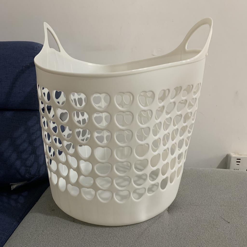 1 szt. duża 45 40 cm Plastikowe Kosze na Pranie z Uchwytami Duże Małe Perforowane Wentylowane Kosze Przenośne do Przechowywania Brudnych Ubrań
