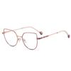 MS 97716 2024 New Kids Cat Eye Metal Thin Frame Children Optical Anti-Blue Light Glasses Eyewear Colorful Design Custom Logo